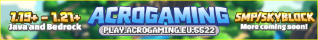 AcrogamingMc Minecraft Server