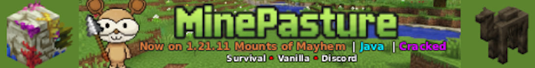 MinePasture SMP 1 21 11 Mounts of Mayhem Cracked Minecraft Server