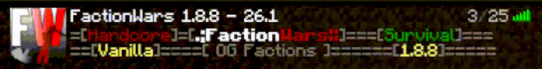 FactionWars Minecraft Server