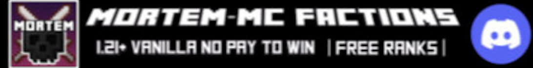 MortemMC Factions Minecraft Server