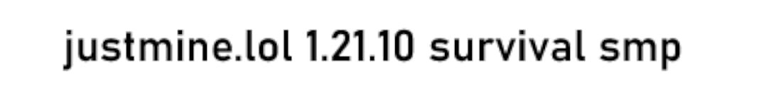 JustMine SMP Minecraft Server