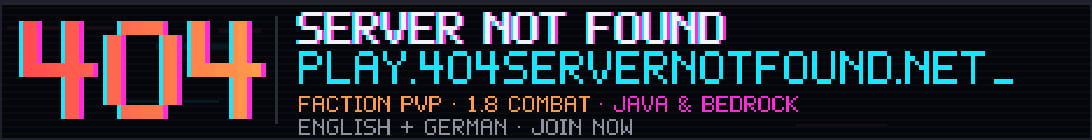 404 Server Not Found Minecraft Server