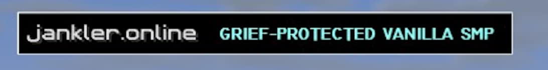jankler online Vanilla SMP Minecraft Server