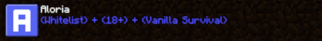 Aloria SMP Minecraft Server