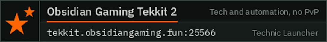 Obsidian Gaming Tekkit Minecraft Server