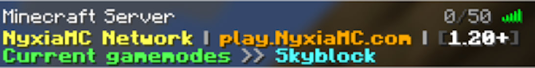 Nyxia Network Minecraft Server